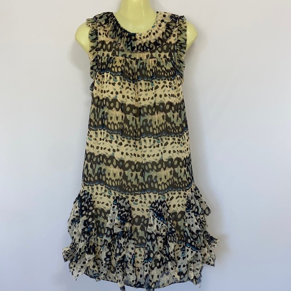 Ulla Johnson Dresses & Skirts - Ulla Johnson Green and Cream Patterned Miri Dress Size Small Nwot~